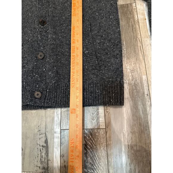 Marine Layer Men's Charcoal Wool Blend Shawl Collar Button Soft Cardigan Medium - Picture 11 of 11